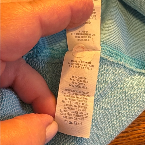 Aerie Aqua V-Neck Pullover Size XXL - Picture 9 of 9